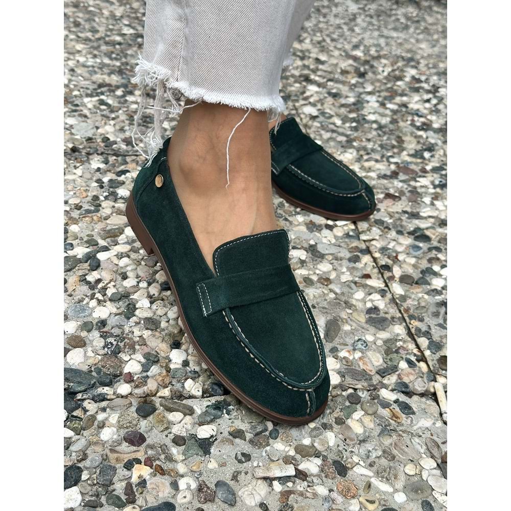 Yeşil Süet Loafer