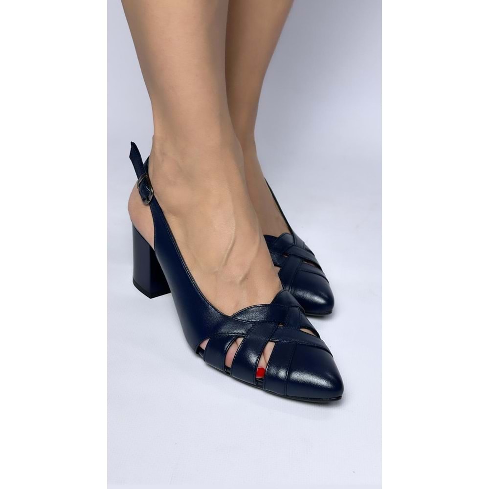 27-2963 Klasik Topuklu Ayakkabı - LACİVERT - 36 - 27-2963-LACİVERT-36