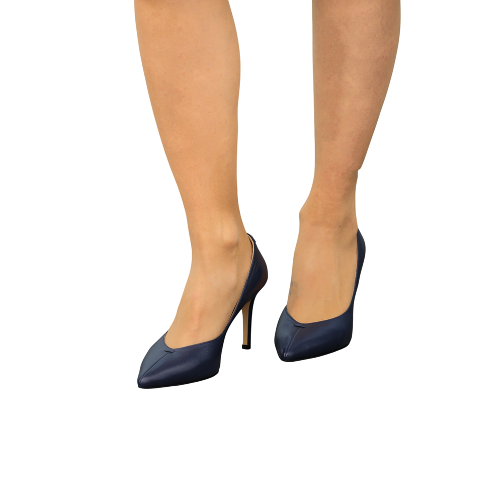 27-7517 Klasik Topuklu Ayakkabı - LACİVERT - 36