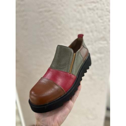 Taba Komb Komb Renk Bloklu Loafer