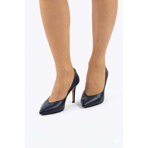 27-7517 Klasik Topuklu Ayakkabı - LACİVERT - 36